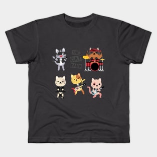 Guitarist Cat Band Kids T-Shirt